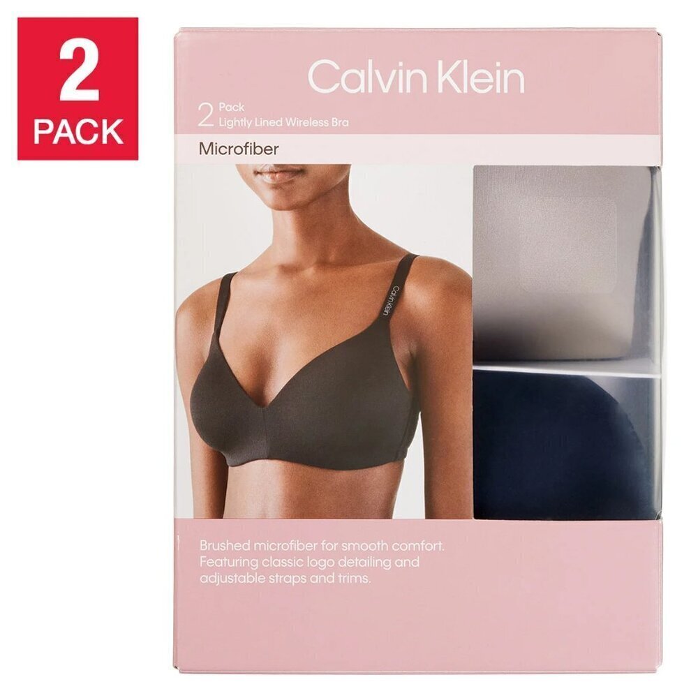 NWT - Calvin Klein Women's Wirefree Bra, 2-pack – Size M